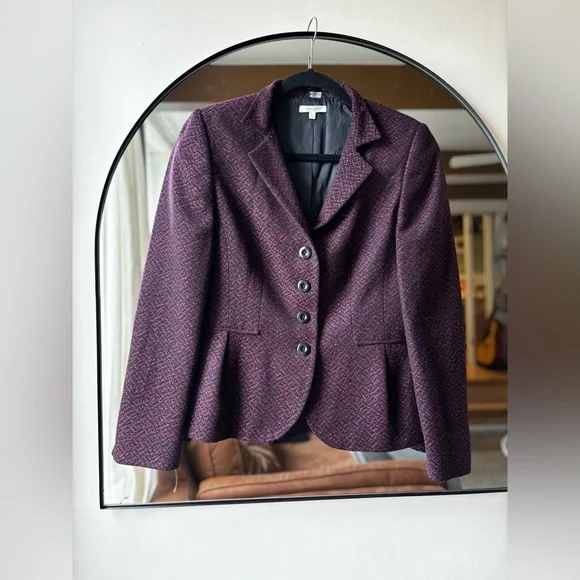 SANTORELLI | Herringbone Tweed blazer | size 6 - Picture 6 of 8